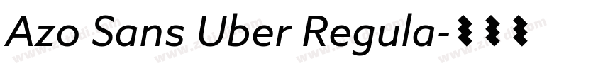 Azo Sans Uber Regula字体转换